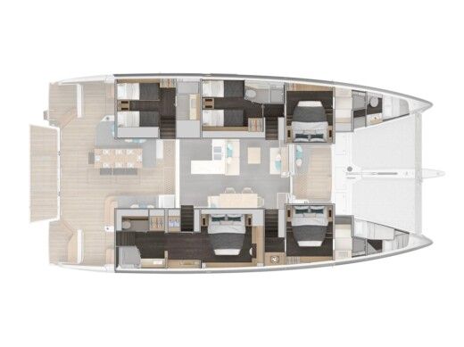 Catamaran  Lagoon 60 Boot Grundriss