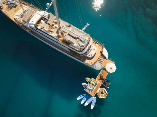 Sailboat  Luxury motor sailer Plattegrond van de boot