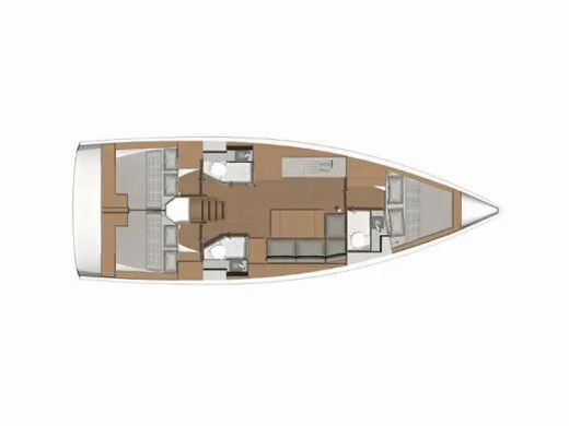 Sailboat  Dufour 390 Grand Large Plan du bateau