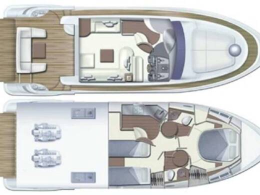 Motorboat Azimut Azimut 43 Plano del barco