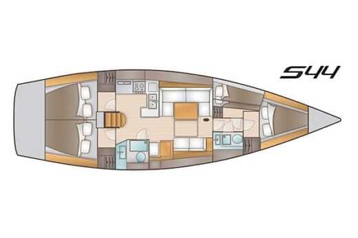 Sailboat Salona 44 Plan du bateau