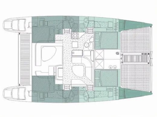 Catamaran Voyage 440 boat plan