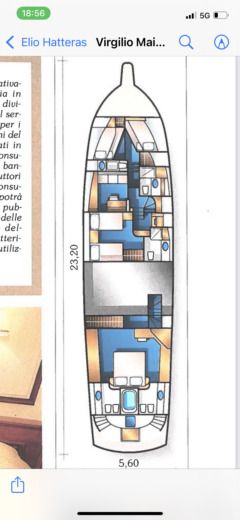 Motorboat Hatteras M/Y 70 Boat design plan