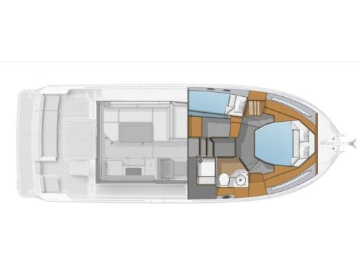 Motorboat Beneteau Swift Trawler 37 fly Plan du bateau