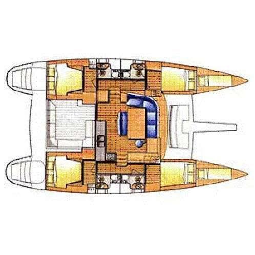 Catamaran Lagoon 440 Boat layout