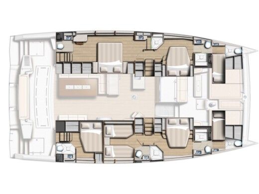 Catamaran  Bali 5.4 Plan du bateau