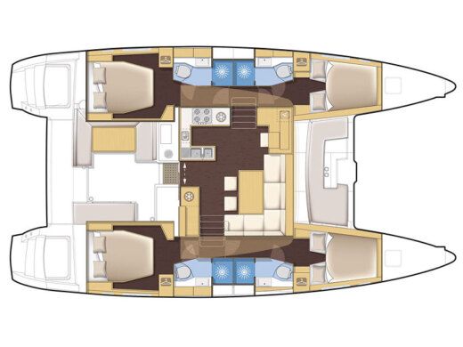 Catamaran LAGOON 450 F Boat layout