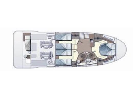 Motorboat Azimut 47 fly Plan du bateau