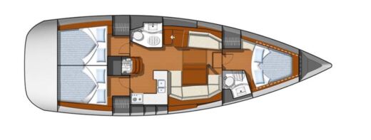 Sailboat Jeanneau Sun odyssey 42i Boot Grundriss
