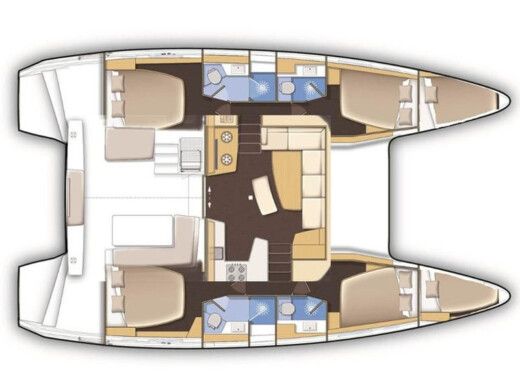 Catamaran LAGOON 42 (Refit 2022) Plan du bateau