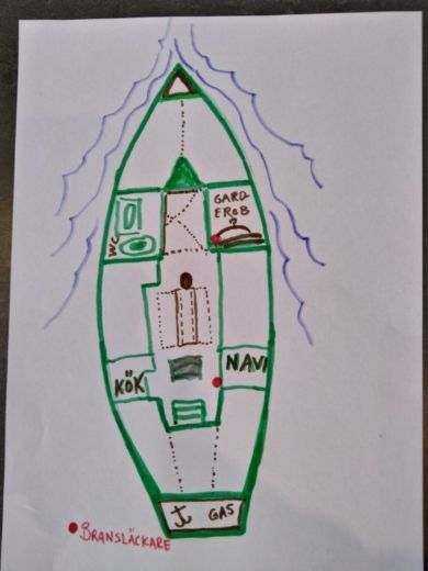 Sailboat Conqubin 38 CR Planimetria della barca