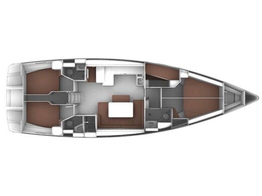 Sailboat  Bavaria 51 Boot Grundriss
