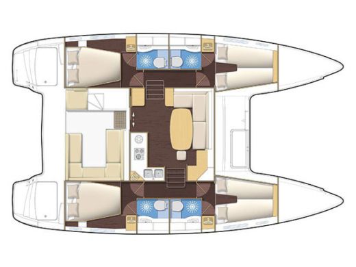 Catamaran LAGOON 380 S2 Plan du bateau