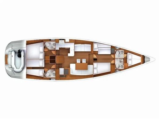 Sailboat  Jeanneau 57 Boot Grundriss