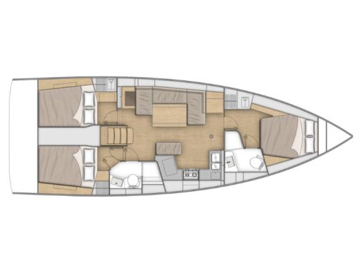 Sailboat Beneteau Oceanis 40.1 Boat design plan
