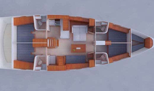 Sailboat Hanse 540 Boat layout