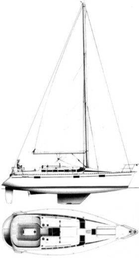 Sailboat Beneteau Oceanis 37 boat plan