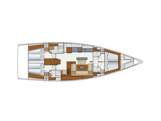 Sailboat  Hanse 575 AC & GEN Boat design plan