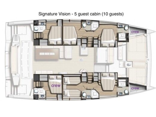 Catamaran Bali - Catana Bali 5.4 Boot Grundriss