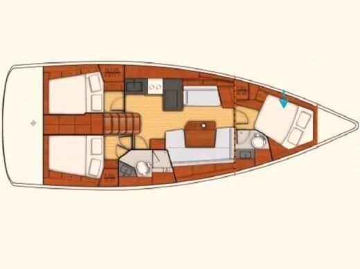 Sailboat Beneteau Oceanis 41.1 Plano del barco