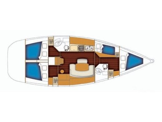 Sailboat BENETEAU CYCLADES 43.4 Boat design plan
