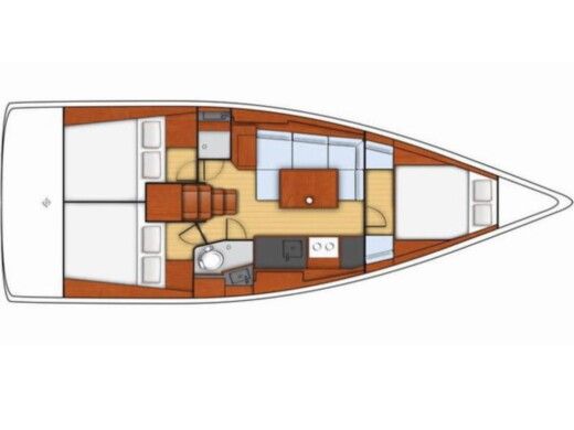 Sailboat  Oceanis 38 boat plan