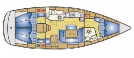 Sailboat Bavaria Bavaria 39 C Planimetria della barca