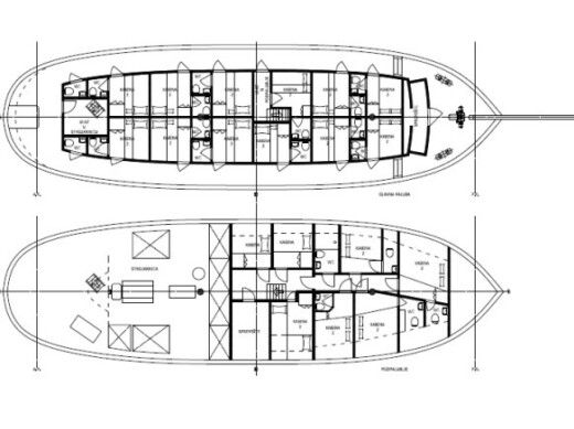Sailboat  Gulet Novi Dan Boot Grundriss