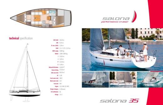 Sailboat SALONA 35 Plan du bateau