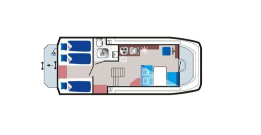 Houseboat Pirate 915 (ZEU) Plan du bateau