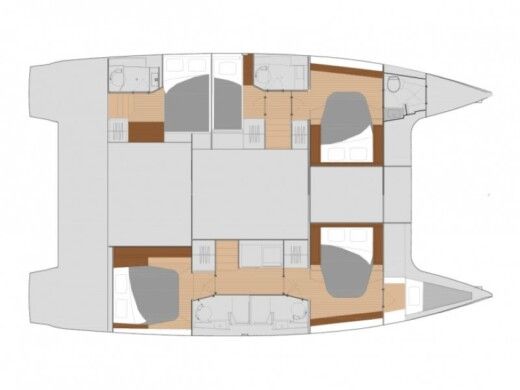 Catamaran Fountaine Pajot Saona 47 Plan du bateau