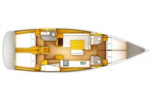 Sailboat Jeanneau Sun Odyssey 519 Boot Grundriss