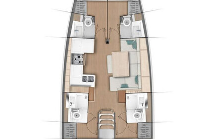 Miete Segelboot Jeanneau Sun Odyssey 490 - 4 + 1 cab. Split