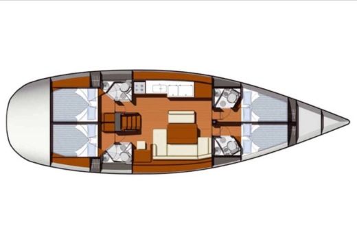 Sailboat JEANNEAU SUN ODYSSEY 49I Plano del barco