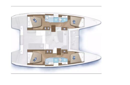 Catamaran Lagoon 42 Boat layout