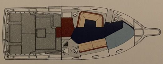 Motorboat Tiara 3300 Open Planimetria della barca