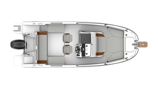 Motorboat Beneteau 750 Flyer Sundeck Plattegrond van de boot