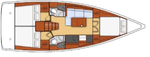 Sailboat BENETEAU OCEANIS 38.1 BT Plan du bateau