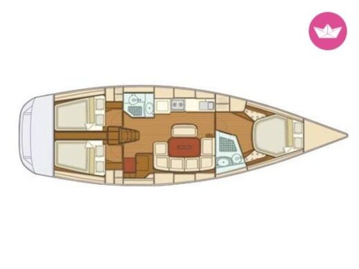 Sailboat Grand Soleil 43 Plano del barco