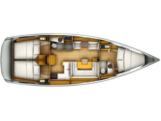 Sailboat JEANNEAU SUN ODYSSEY 419 Boat layout