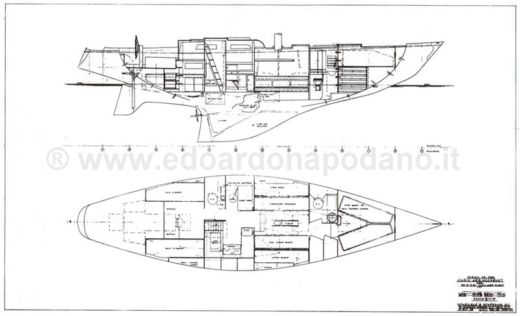 Sailboat Benello Freya 45 Boat design plan