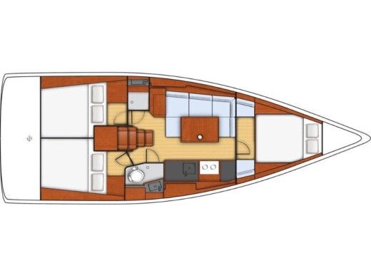 Sailboat  Oceanis 38 boat plan