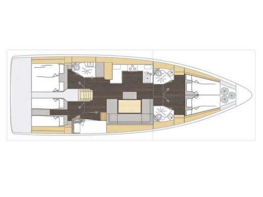 Sailboat  Bavaria C46 boat plan
