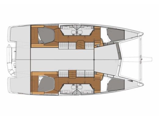 Catamaran FOUNTAINE PAJOT LUCIA 40 Boat layout