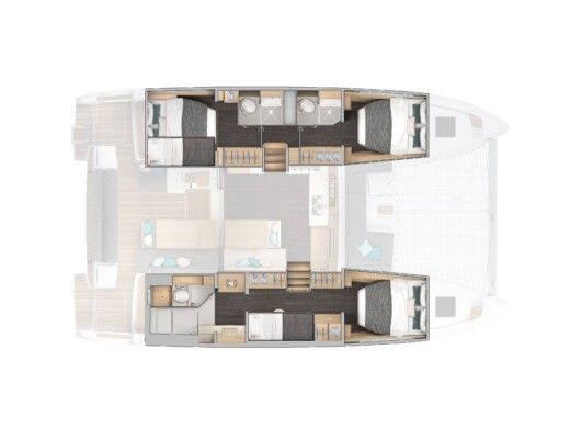 Catamaran  Lagoon 43 Boat design plan