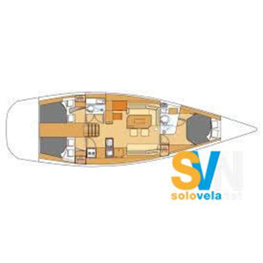 Sailboat Beneteau First 50 Boat layout