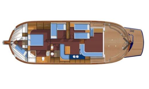Motorboat Menorquin Fly 180 Plattegrond van de boot
