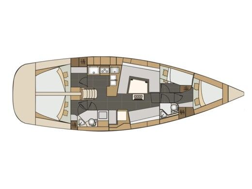 Sailboat Elan Elan 45 Impression Plattegrond van de boot