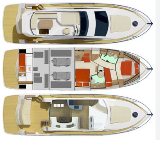 Motor Yacht Intermare 50 Fly Boot Grundriss