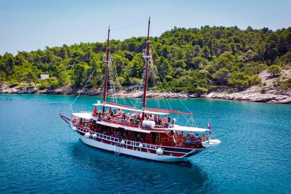 Charter Motorboat Custom Built Traditional Croatian Wooden Ship Omiš